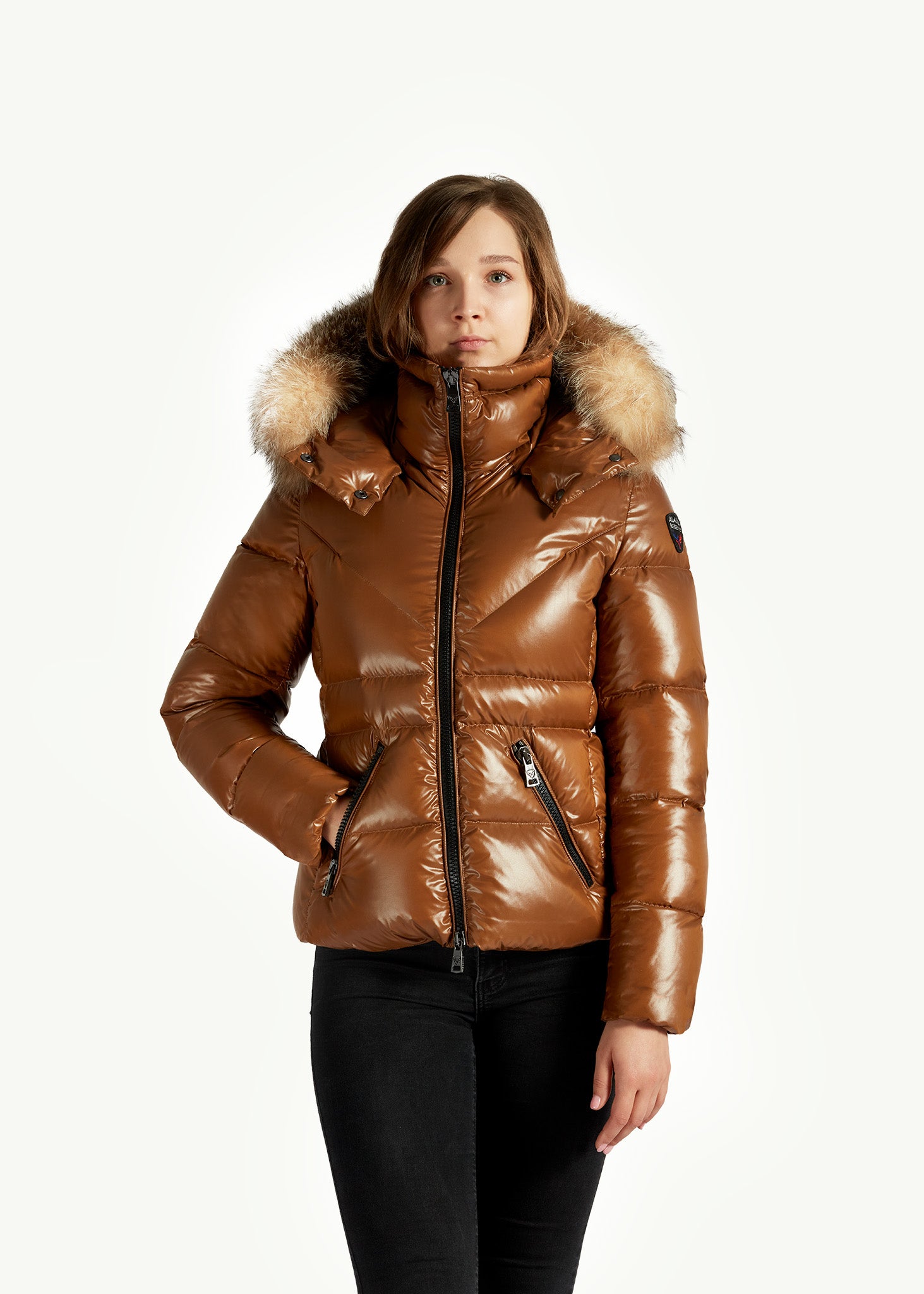 Zyra Women's Down Jacket - Natural Fur Trim | ALASKA RESERVE